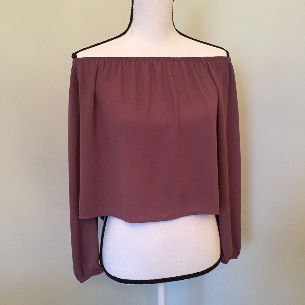 Violet off-shoulder blouse